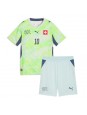 Otroški Nogometna dresi replika Švica Granit Xhaka #10 Gostujoči SP 2026 Kratek rokav (+ hlače)